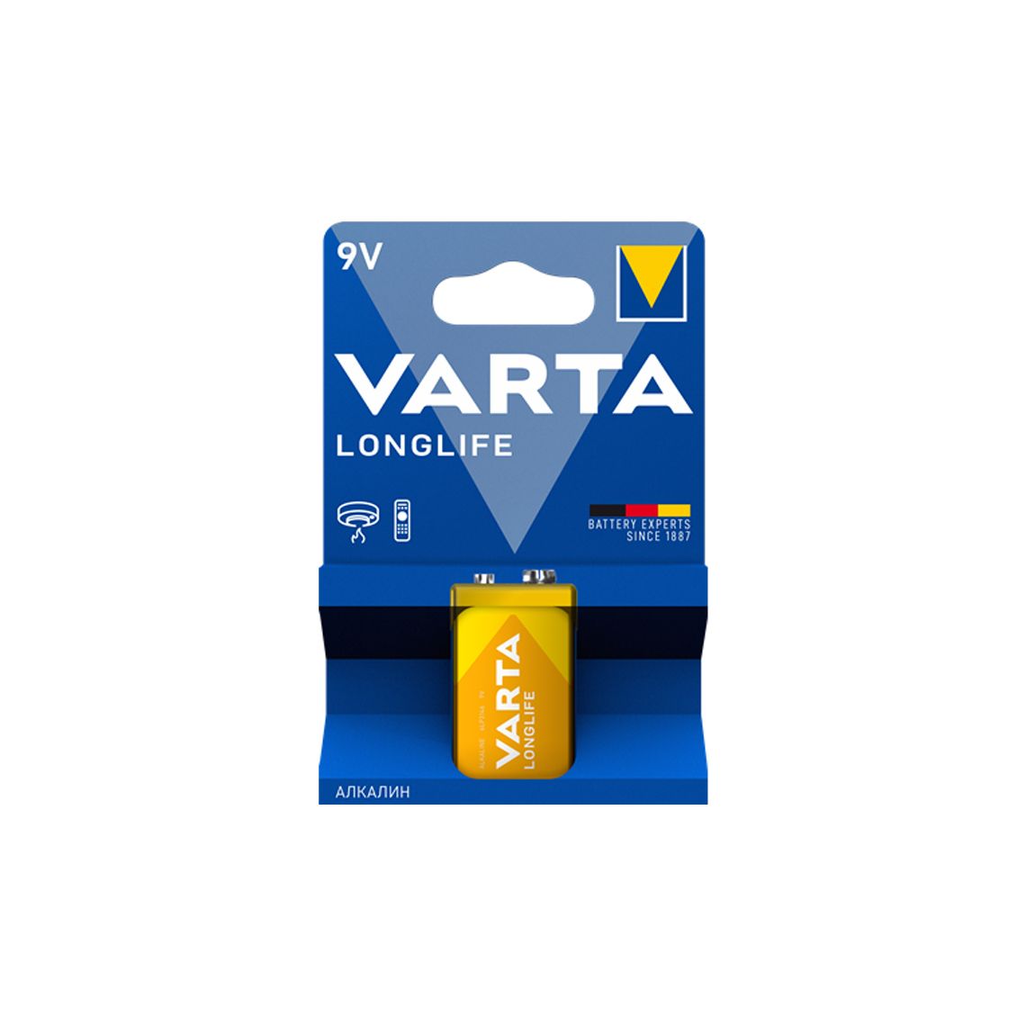 ბატარეა VARTA LONGLIFE 6LR61 / 9V (1ც) BL — ელემენტები და ბატარეები